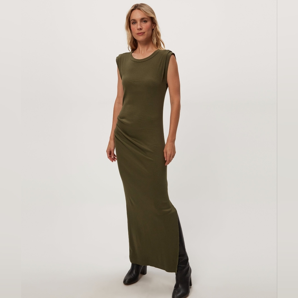 Michael Stars Calliope Power Shoulders Maxi Dress